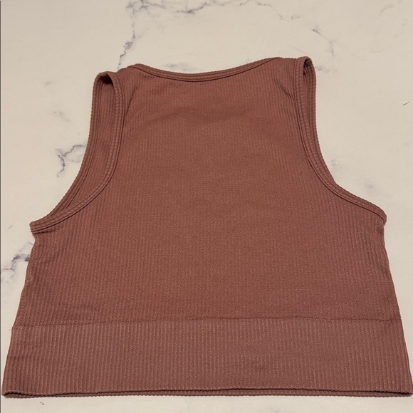 SKIMS Stretch Rib Bralette Top Womens Size L/XL Rose Pink Round Neck Sleeveless - Picture 7 of 7